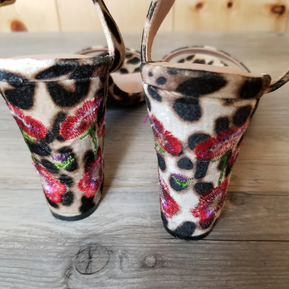 Madden Girl Animal Print Block Heel Sandals
